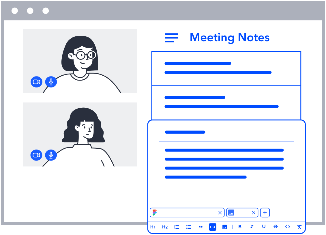 Actively take meeting notes